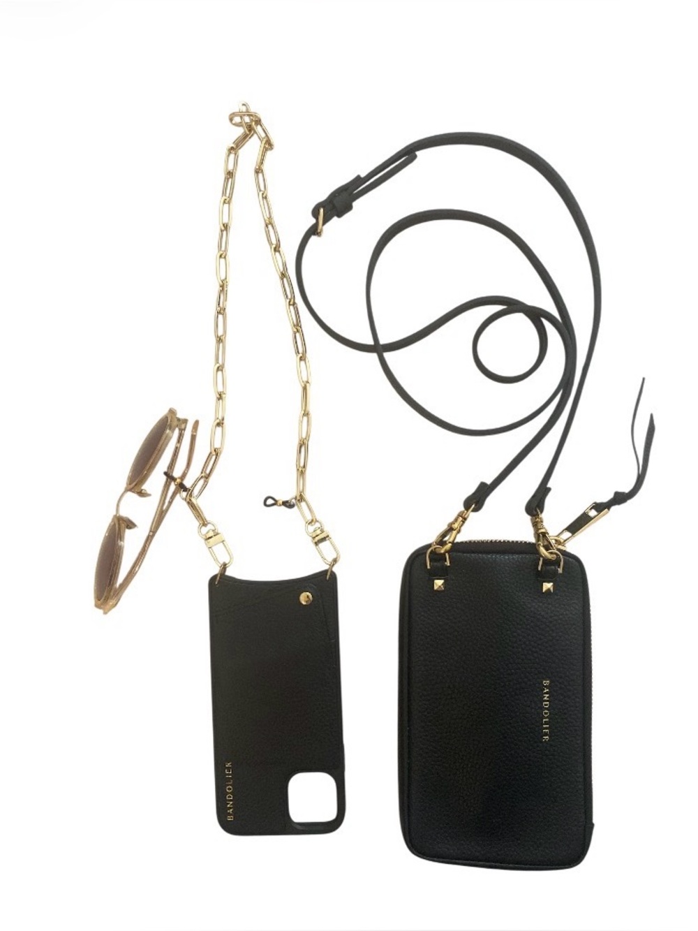 NWOT Bandolier Emma & Expanded Pouch (selling as a set) iPhone 11 + case chain